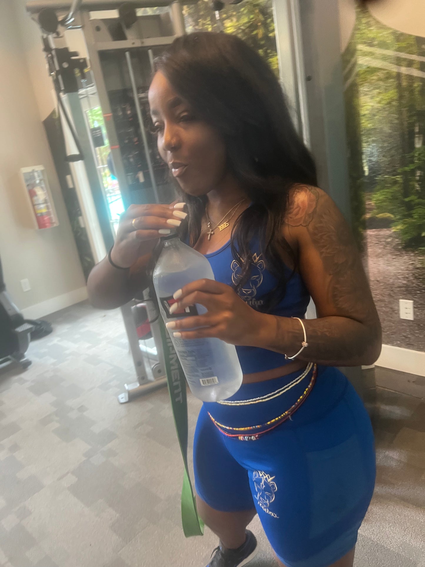 Be Fearlexx Embroidered Activewear Set (RHOyal Blue)