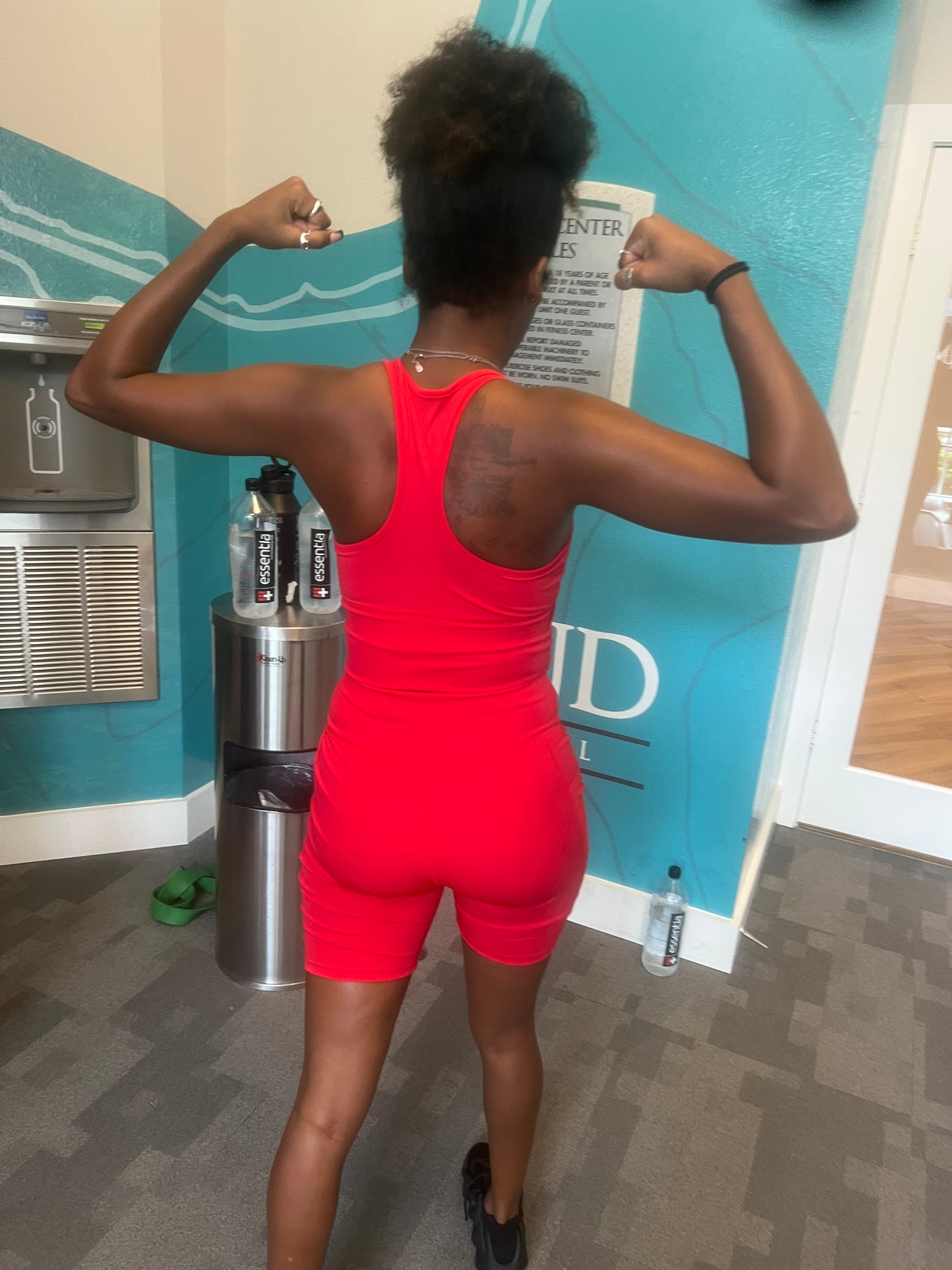 Be Fearlexx Embroidered Activewear Set (Bloody Red)