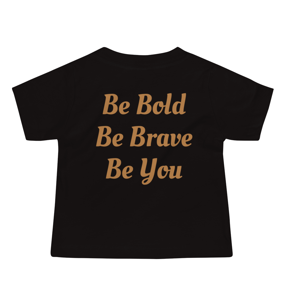 Baby Unisex Short Sleeve Tee (Red "fear" front & back)
