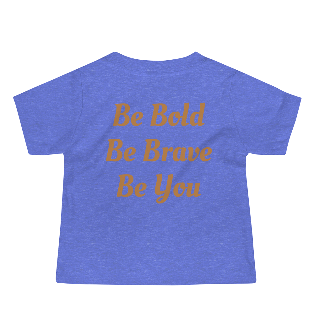 Baby Unisex Short Sleeve Tee (Red "fear" front & back)