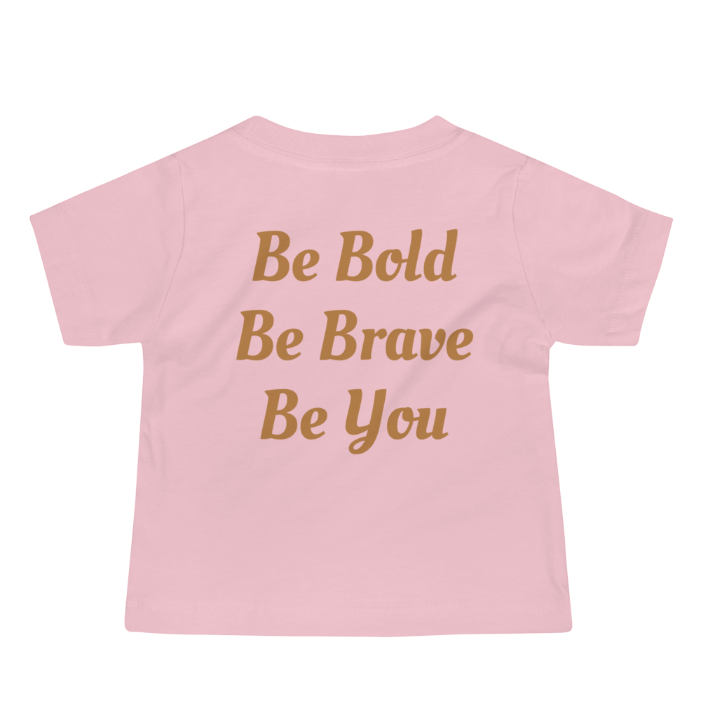 Baby Unisex Short Sleeve Tee (Red "fear" front & back)
