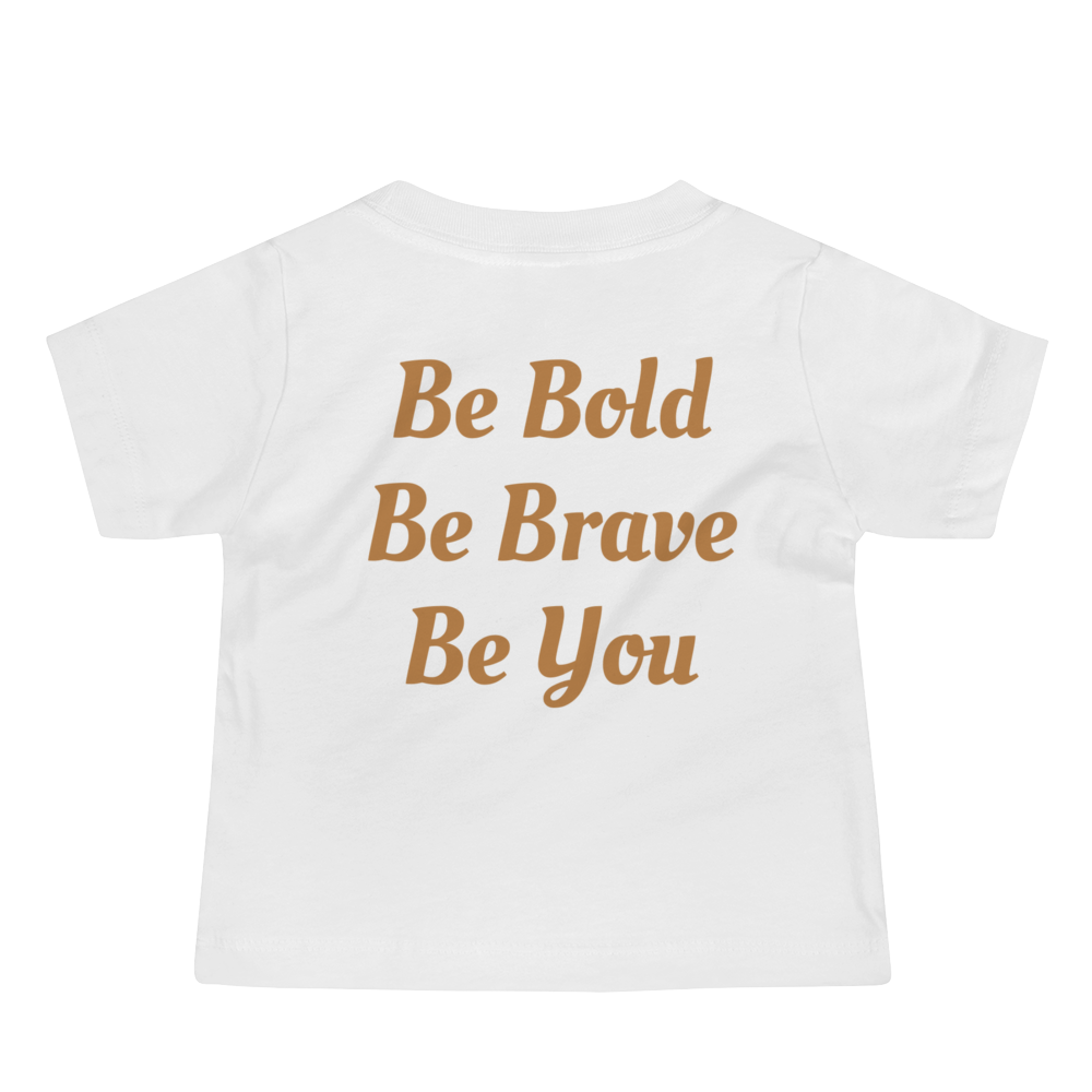Baby Unisex Short Sleeve Tee (Red "fear" front & back)