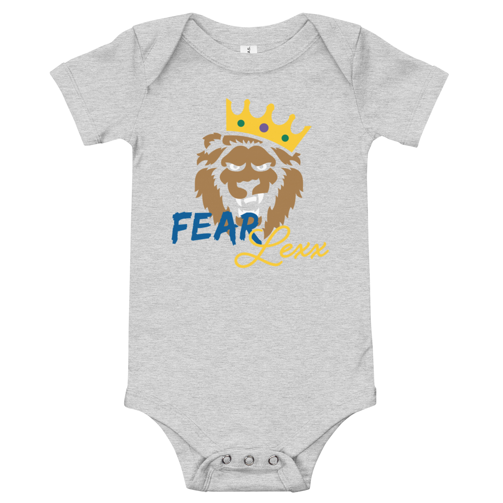 Baby short sleeve one piece (Blue "fear")