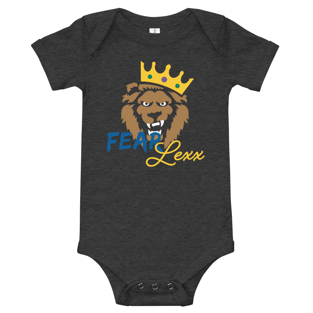 Baby short sleeve one piece (Blue "fear")