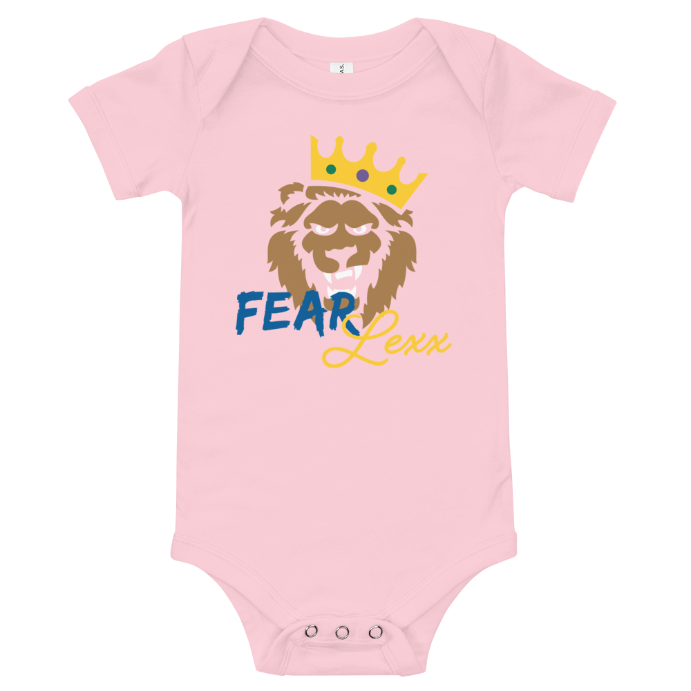 Baby short sleeve one piece (Blue "fear")