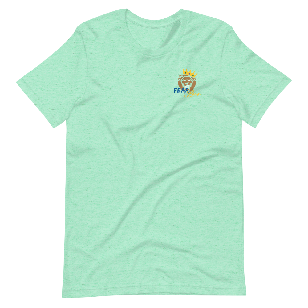 Short-Sleeve Unisex T-Shirt (Blue "fear" soft colors front and back)