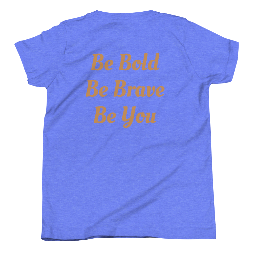 Youth Short Sleeve Unisex T-Shirt (Blue "fear" front & back)