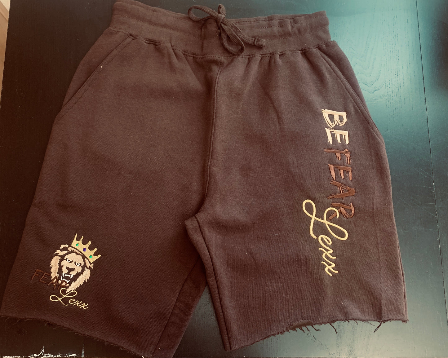 SweatShort (Embroidered) "Mocha" Be Fearlexx Unisex