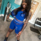 Be Fearlexx Embroidered Activewear Set (RHOyal Blue)