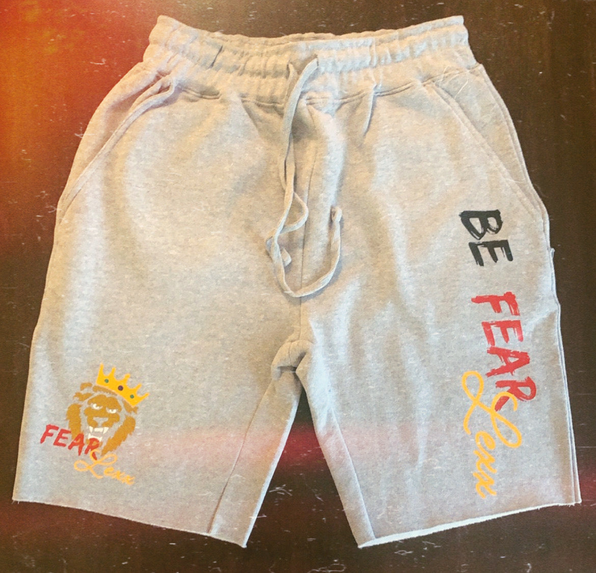 SweatShort "Cool Grey" "Be Fearlexx" Unisex