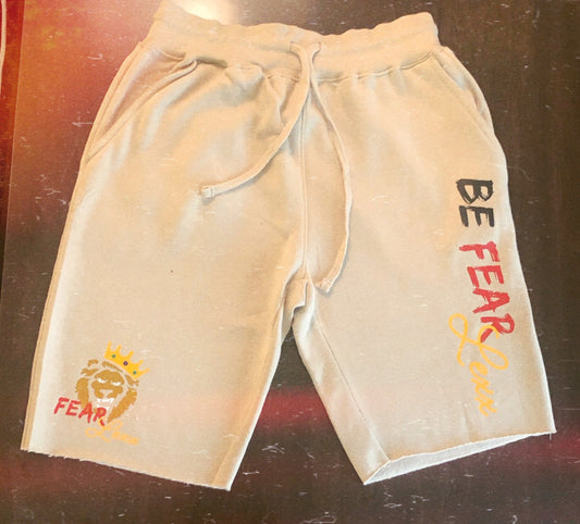 SweatShort Khaki "Be Fearlexx" Unisex