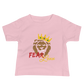 Baby Unisex Short Sleeve Tee (Red "fear" front & back)