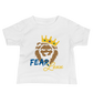 Baby Unisex Short Sleeve Tee (Blue "fear" front & back)
