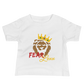 Baby Unisex Short Sleeve Tee (Red "fear" front & back)
