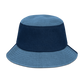 Denim embroidered "red fear" bucket hat
