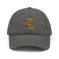Distressed Dad Hat (Red "fear" front & back)