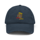 Distressed Dad Hat (Red "fear" front & back)