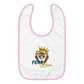 Embroidered Baby Bib (Blue "fear")