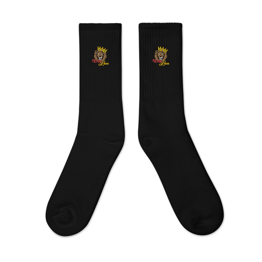 Embroidered "Red Fear" Crew socks