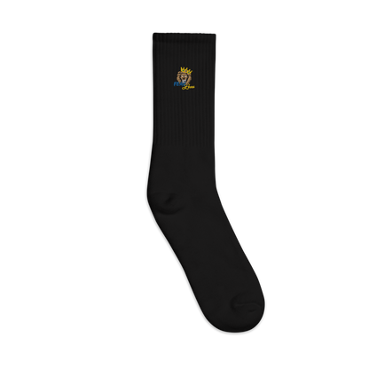 Embroidered "Blue fear" socks