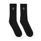 Embroidered "Blue fear" socks