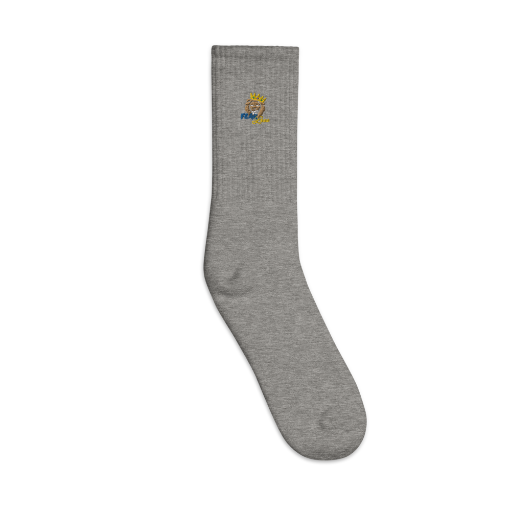 Embroidered "Blue fear" socks