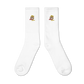 Embroidered "Red Fear" Crew socks