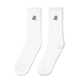 Embroidered "Blue fear" socks