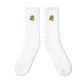 Embroidered "Red Fear" Crew socks