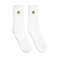 Embroidered "Blue fear" socks