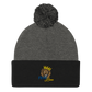 Pom-Pom embroidered "blue fear" Beanie