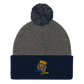 Pom-Pom embroidered "blue fear" Beanie