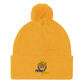 Pom-Pom embroidered "blue fear" Beanie