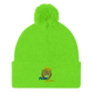 Pom-Pom embroidered "blue fear" Beanie
