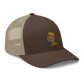 Unisex Embroidered Trucker Cap (Blue "fear")