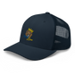 Unisex Embroidered Trucker Cap (Blue "fear")