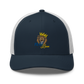 Unisex Embroidered Trucker Cap (Blue "fear")