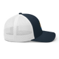 Unisex Embroidered Trucker Cap (Blue "fear")