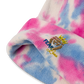 Tie-dye embroidered "blue fear" beanie