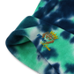 Tie-dye embroidered "blue fear" beanie
