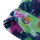 Tie-dye embroidered "blue fear" beanie