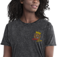 Vintage Denim Embroidered "Red Fear" T-Shirt