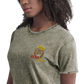 Vintage Denim Embroidered "Red Fear" T-Shirt
