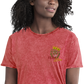 Vintage Denim Embroidered "Red Fear" T-Shirt