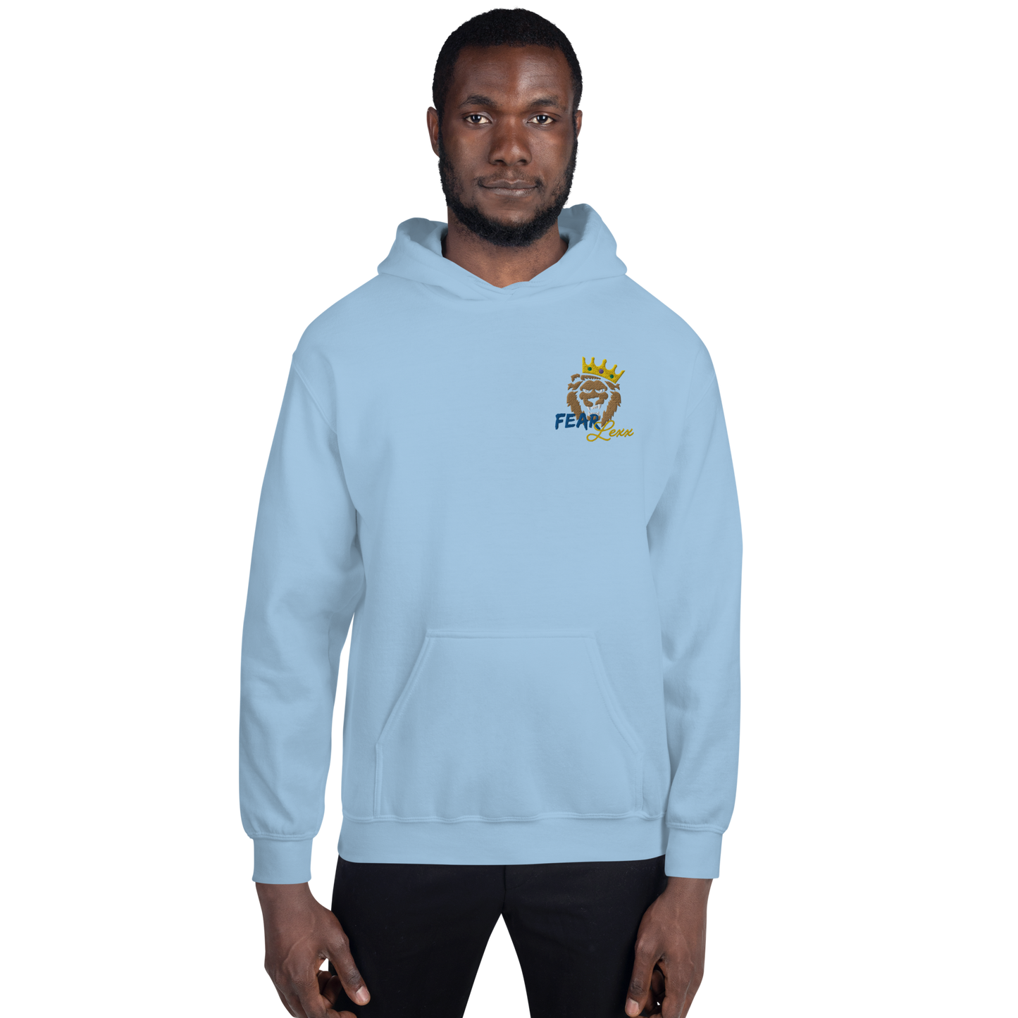 Embroidered BeFearlexx Unisex Hoodie "Blue Fear"