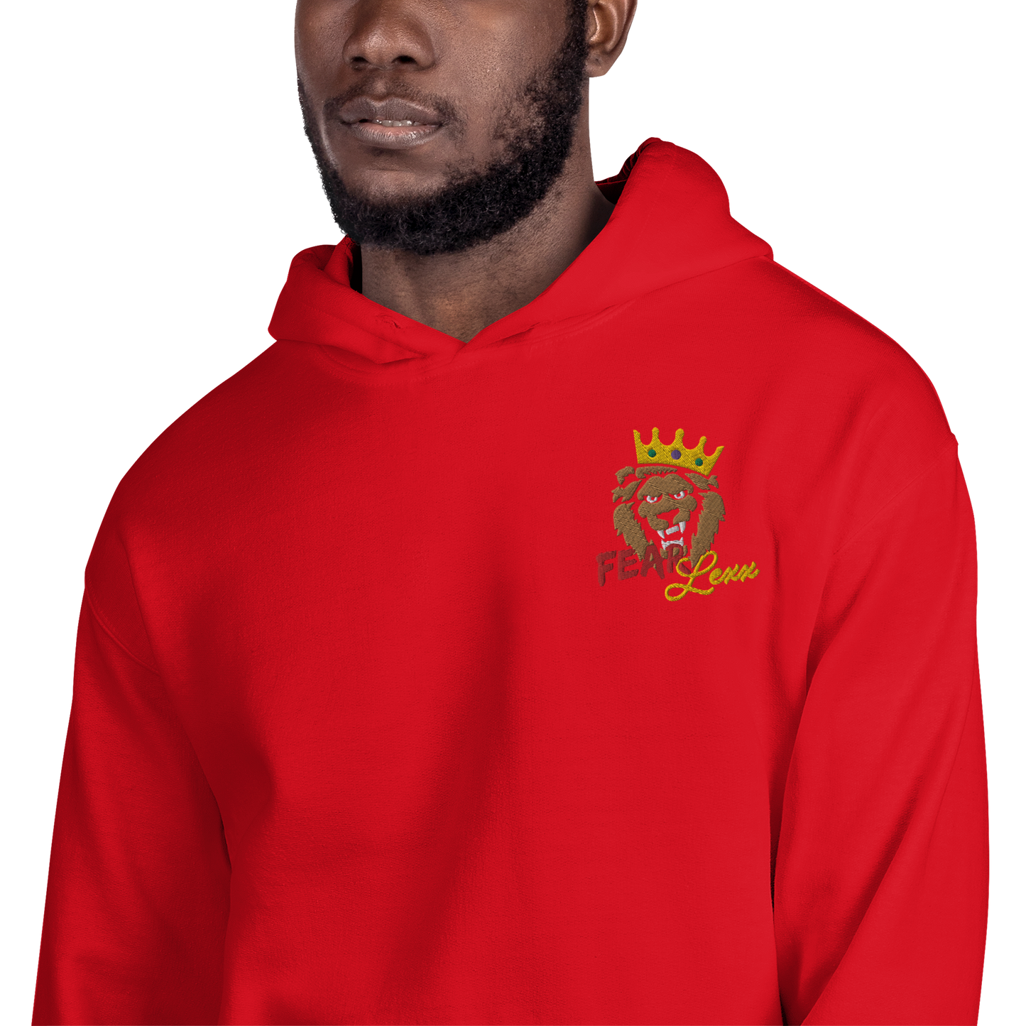 Embroidered Unisex BeFearlexx Hoodies "Red Fear"