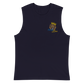 Unisex Embroidered Muscle shirt ("Blue" fear)