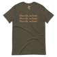 Short-Sleeve Unisex T-Shirt (Blue "fear" Bold colors front and back)