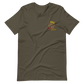 Short-Sleeve Embroidered Unisex T-Shirt ("Red" Fear bold colors)