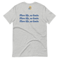 Short-Sleeve Unisex T-Shirt (Blue "fear" soft colors front and back)
